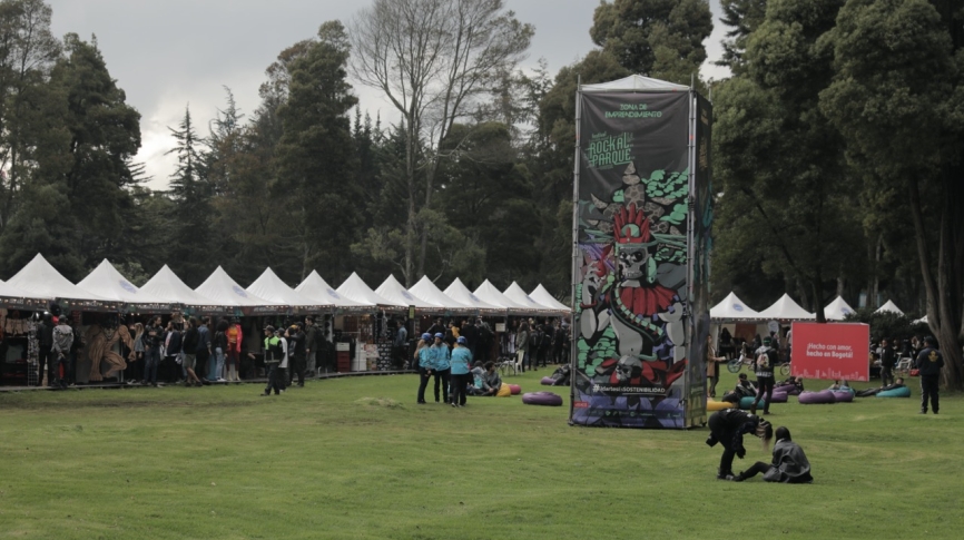 Fotografía zona de emprendimiento ZAE 2022 Rock al Parque